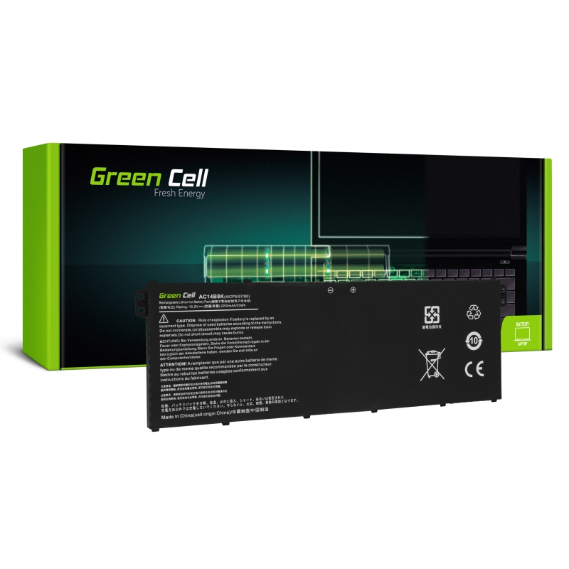 Lítium-polymérová batéria pre notebook Acer 2100 mAh Green Cell